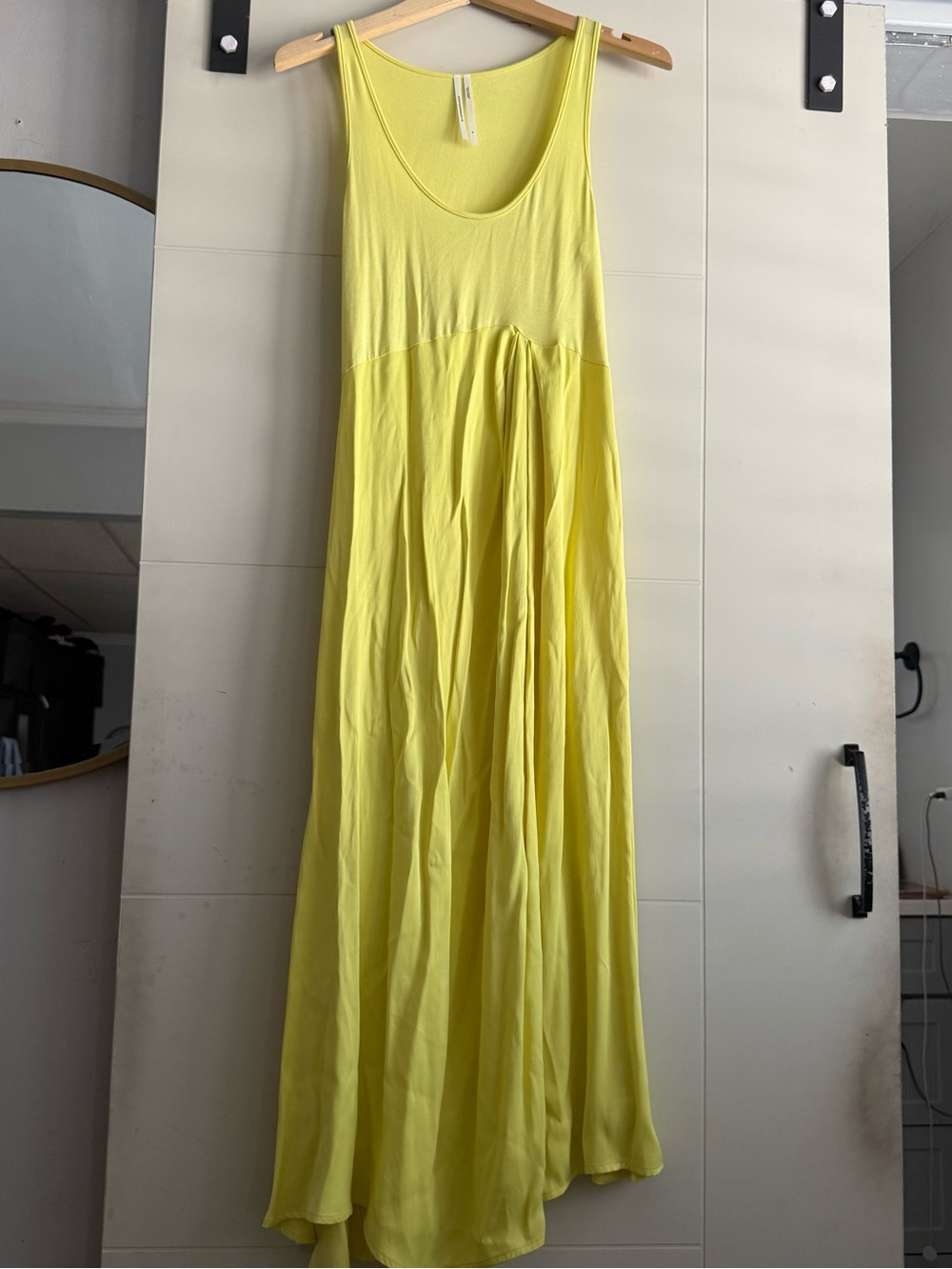 Anthropologie Lemon Yellow Maxi Dress